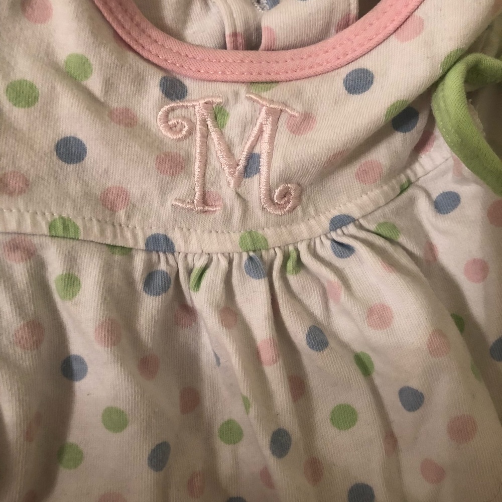 "M" monogrammed play set